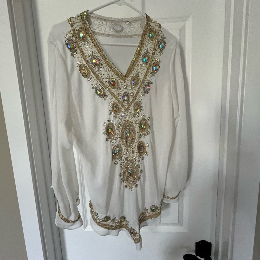 Sequin sheer Top